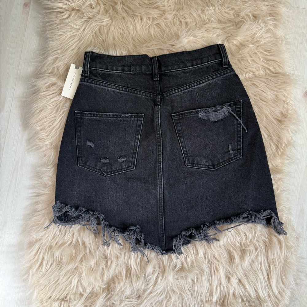 NWT Anthropologie Pilcro Destroyed Denim Mini Skirt - Picture 12 of 14